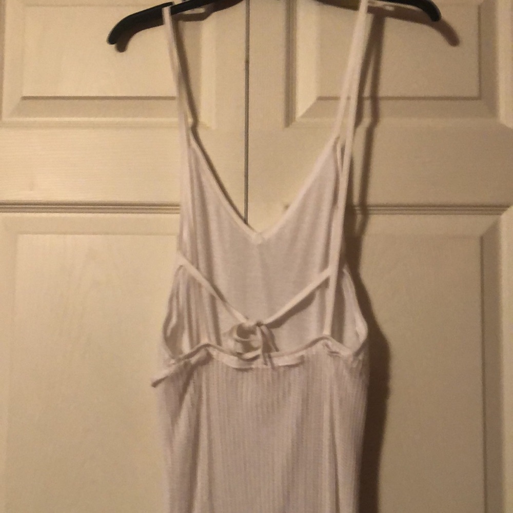 White Small Crocheted Knit Dress w/Under Dress - Picture 4 of 6